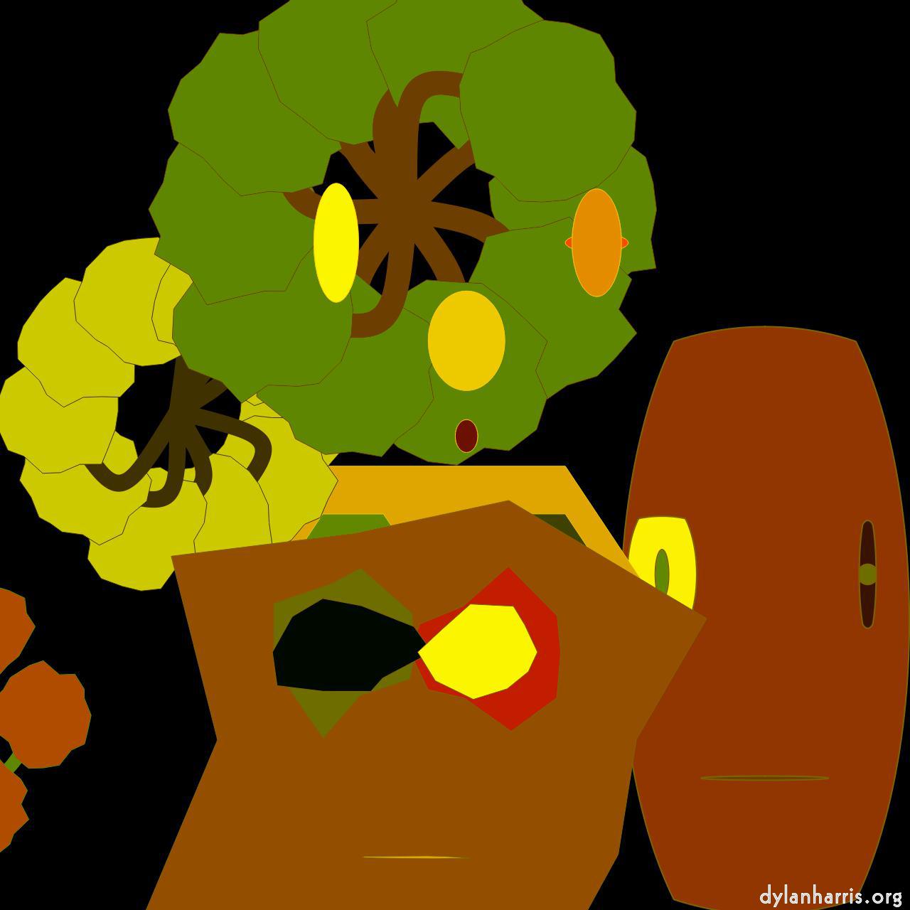 image: cartoon characters with background :: tropical&nbsp;2