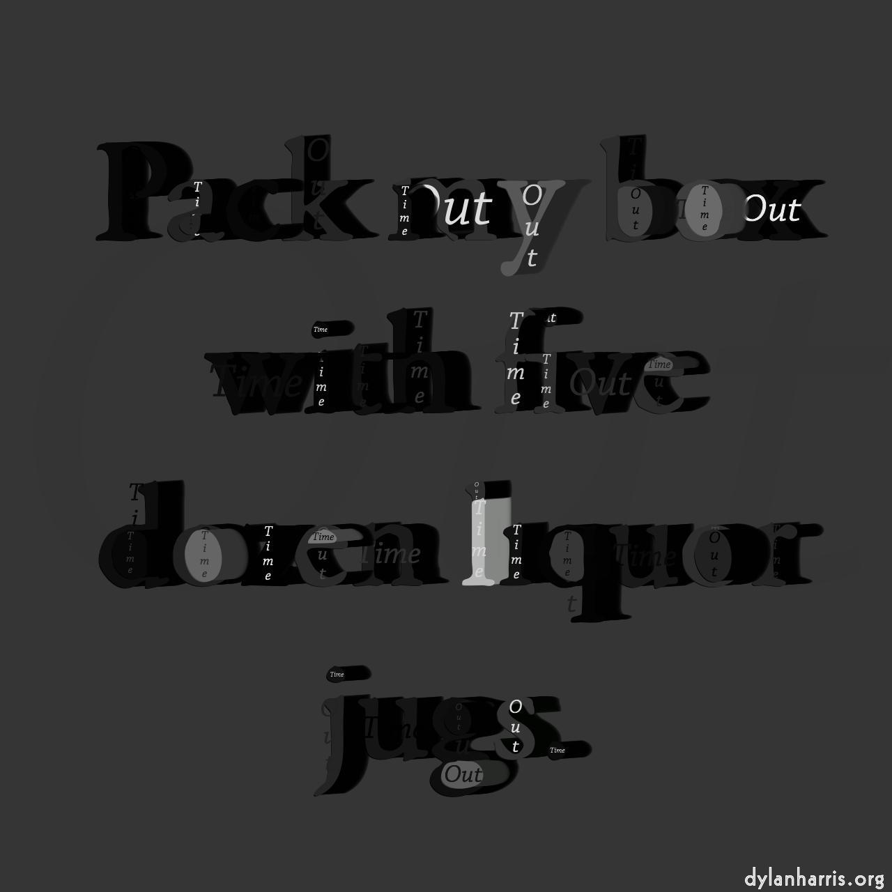 image: general examples :: mosaic&mdash;text&nbsp;big&nbsp;cell&nbsp;extrude