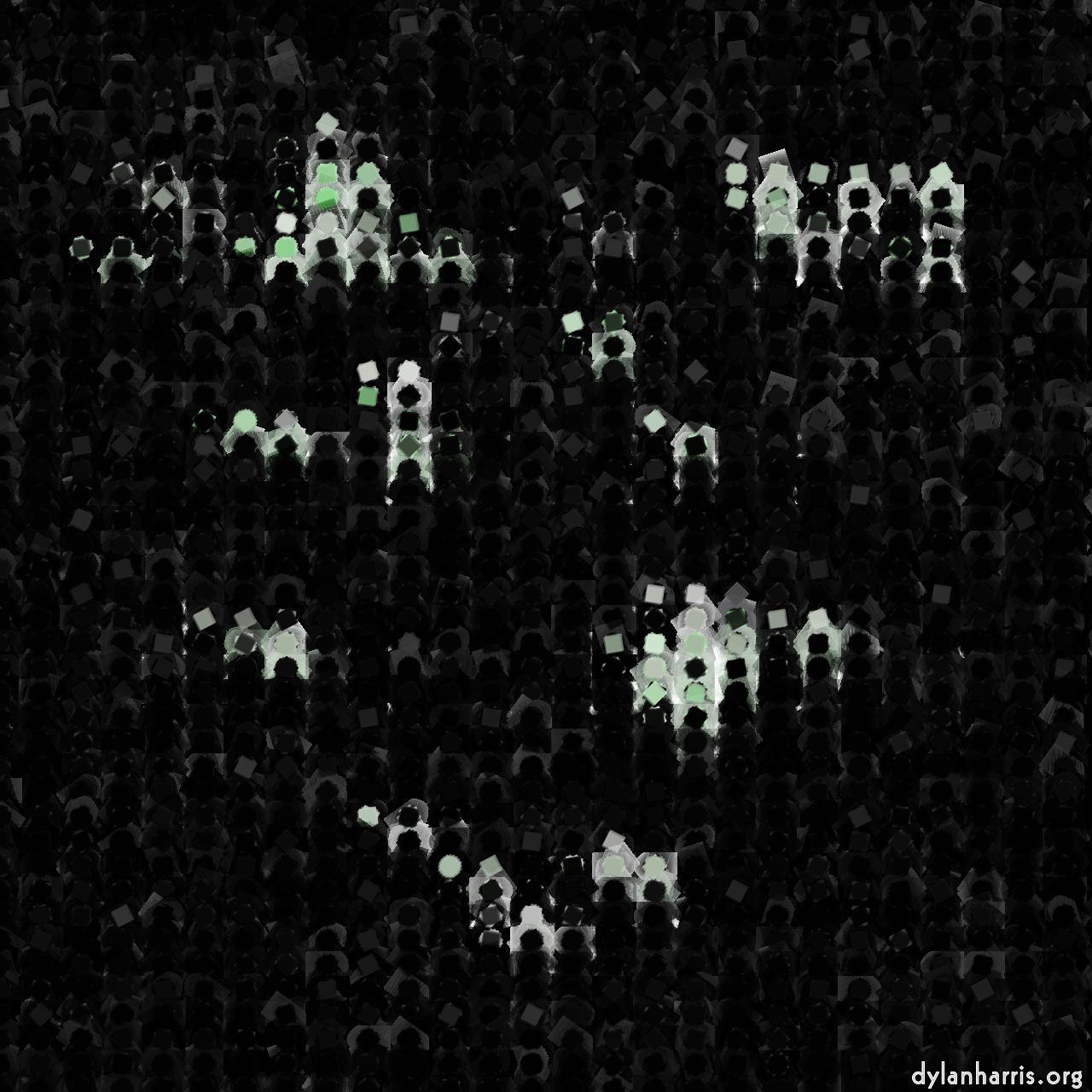 image: mosaic tiling and half tones :: raised&nbsp;diamonds