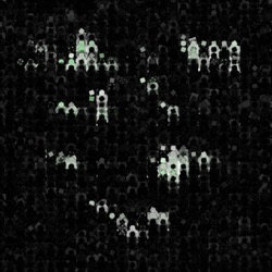 image: image from mosaic tiling and half tones