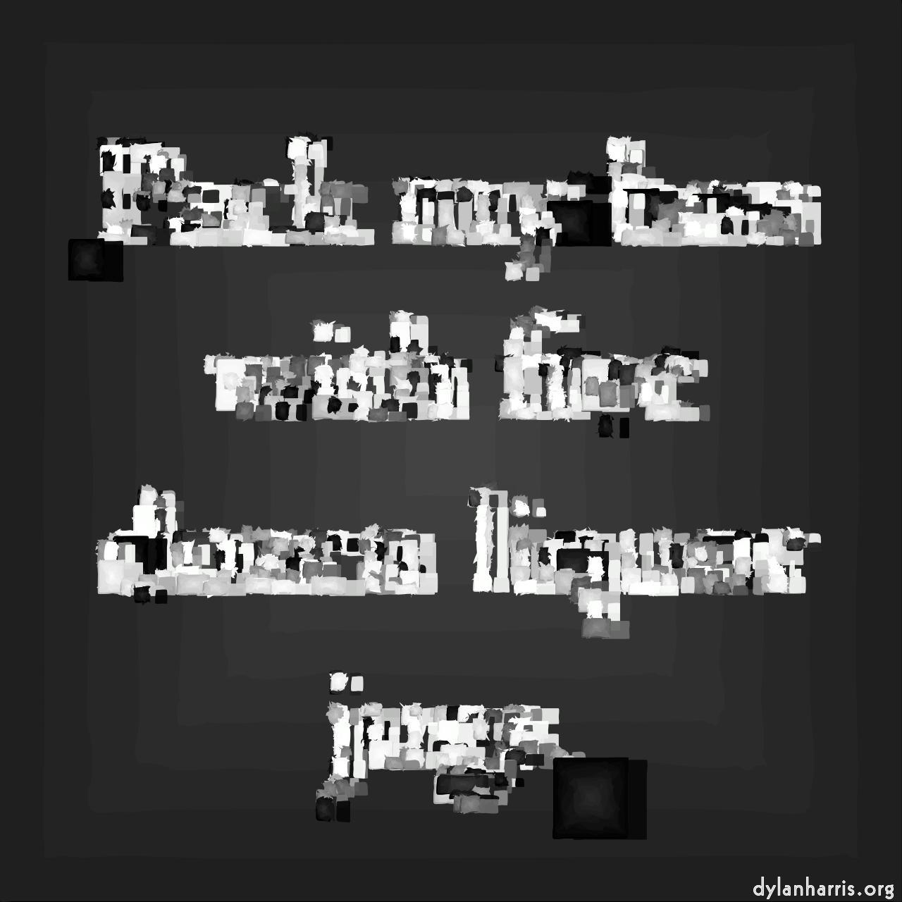 Image: mosaic - vector (can adjust manually) :: painterly&nbsp;greyscale