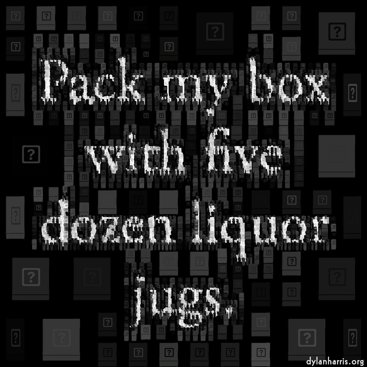 image: mosaic with text :: text&nbsp;extrusion