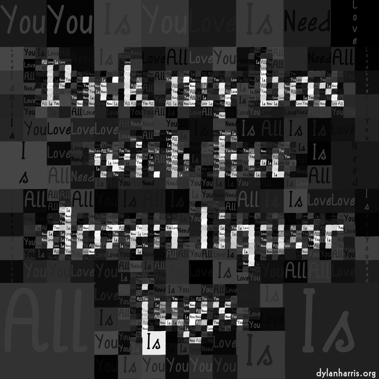 image: mosaic with text :: text&nbsp;flat&nbsp;vector