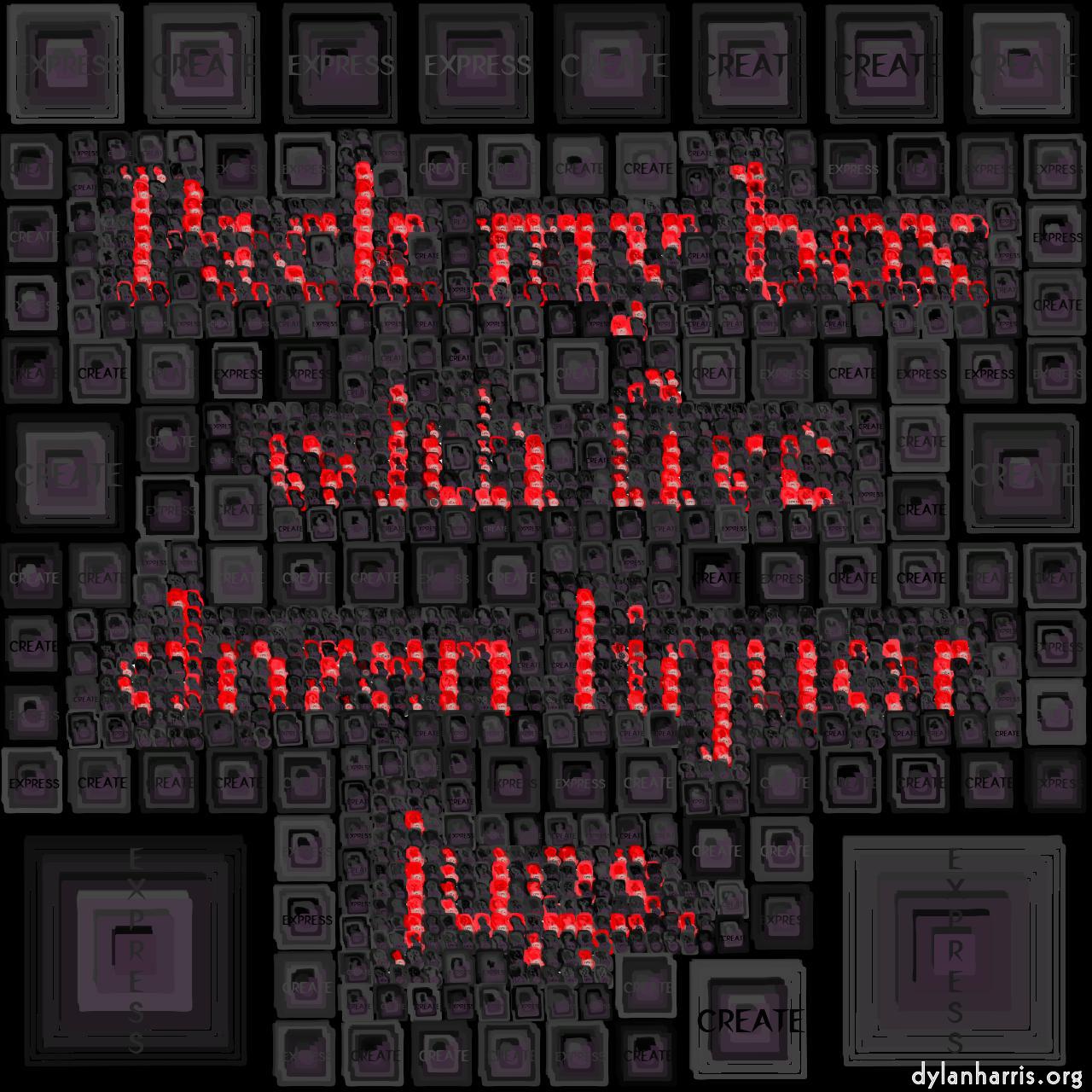 image: mosaic with text :: text&nbsp;rect&nbsp;space&nbsp;raised