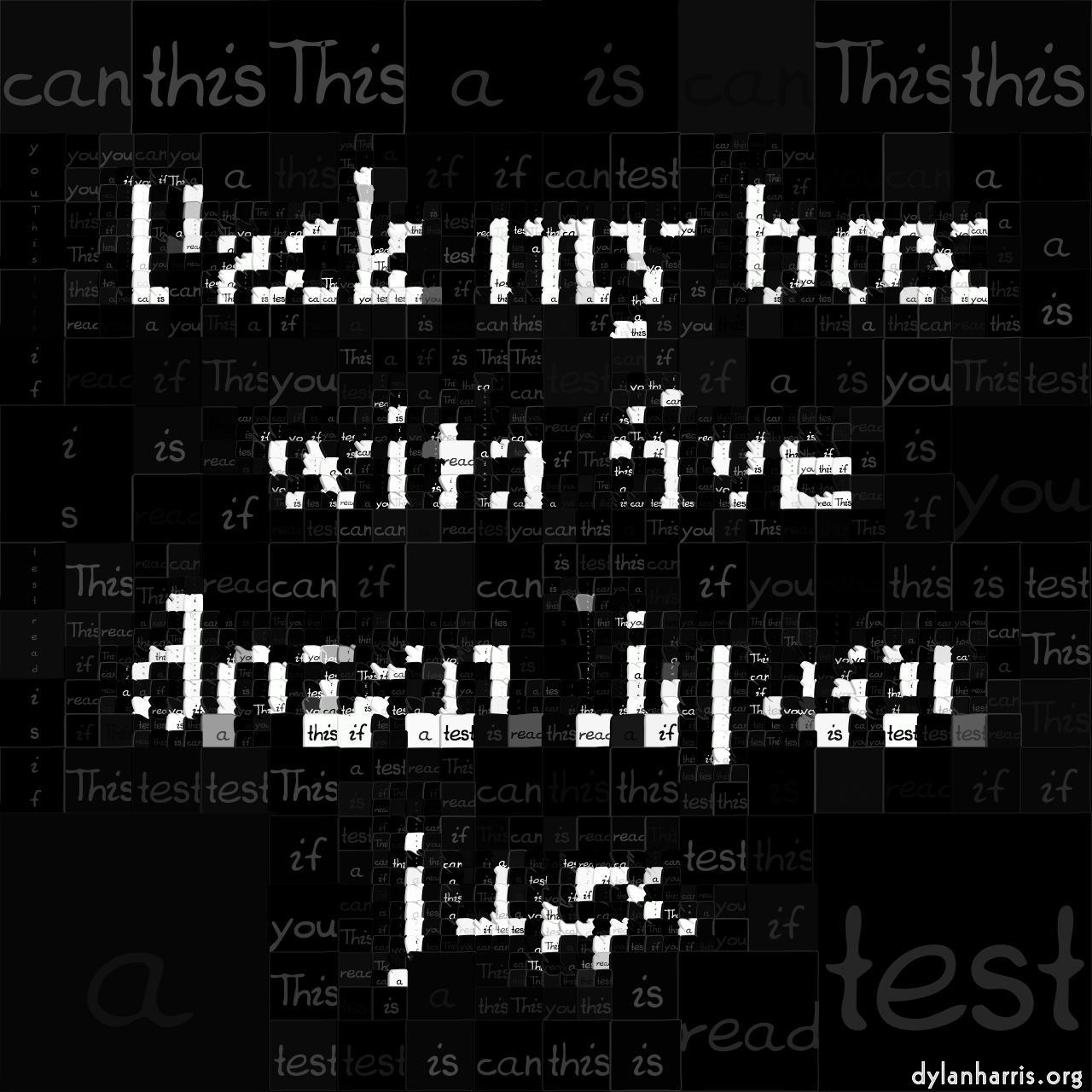 image: mosaic with text :: text&nbsp;with&nbsp;texture