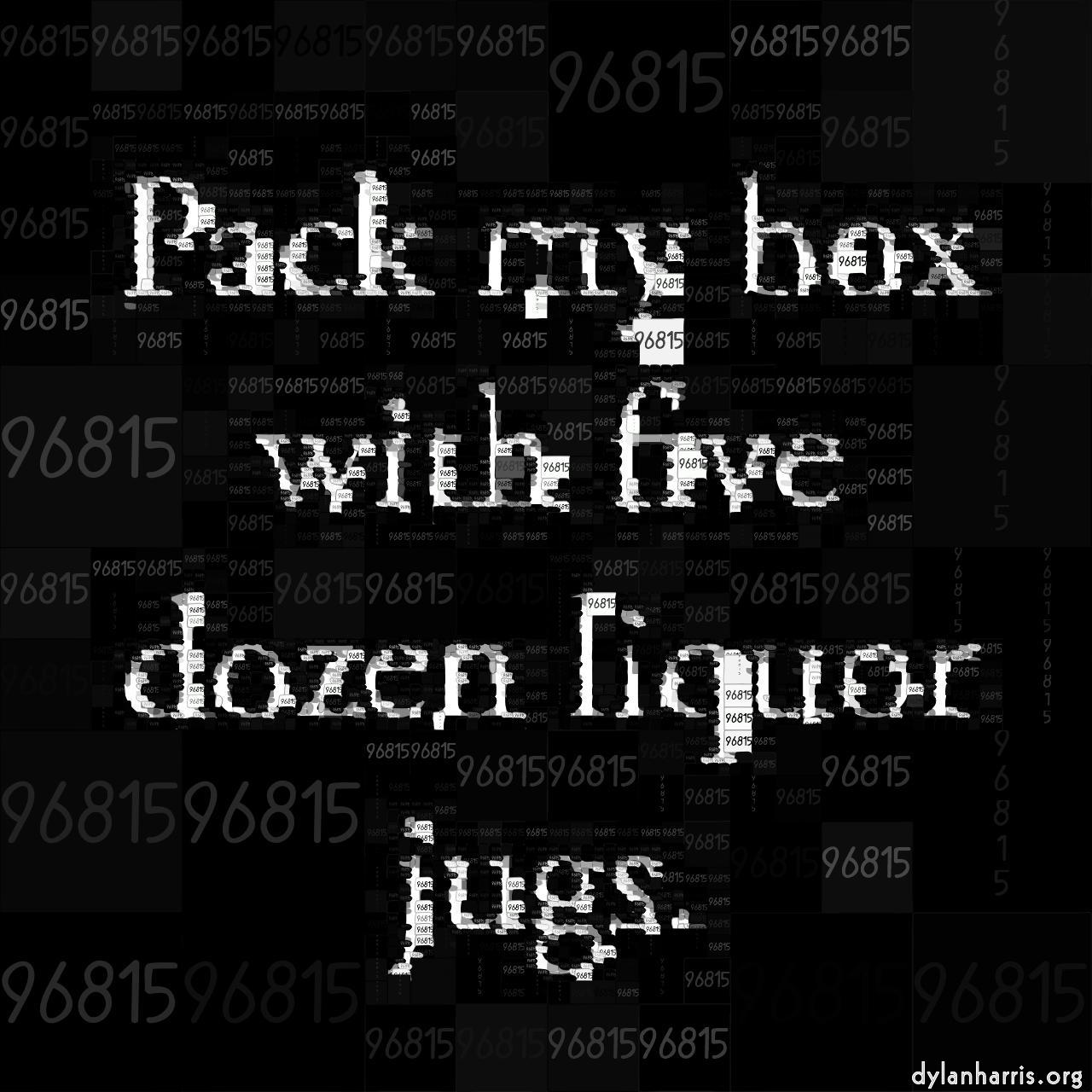 image: mosaic with text :: text&nbsp;zip&nbsp;code