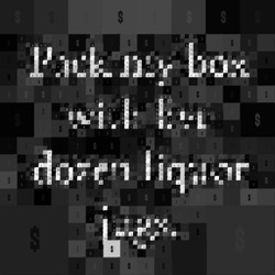 image: image from mosaic with text