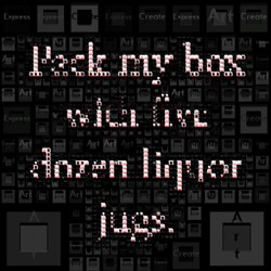 image: image from mosaic with text