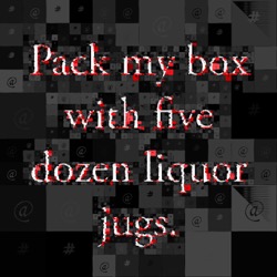 image: image from mosaic with text