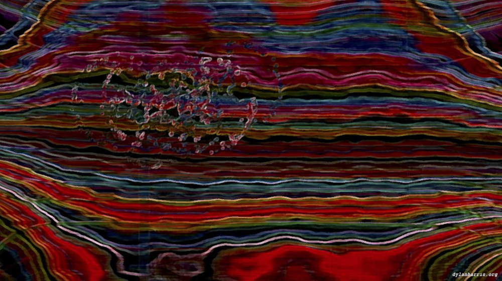 Image 'reflets &mdash; paint action sequence &mdash; abstraction animation 1 3'.