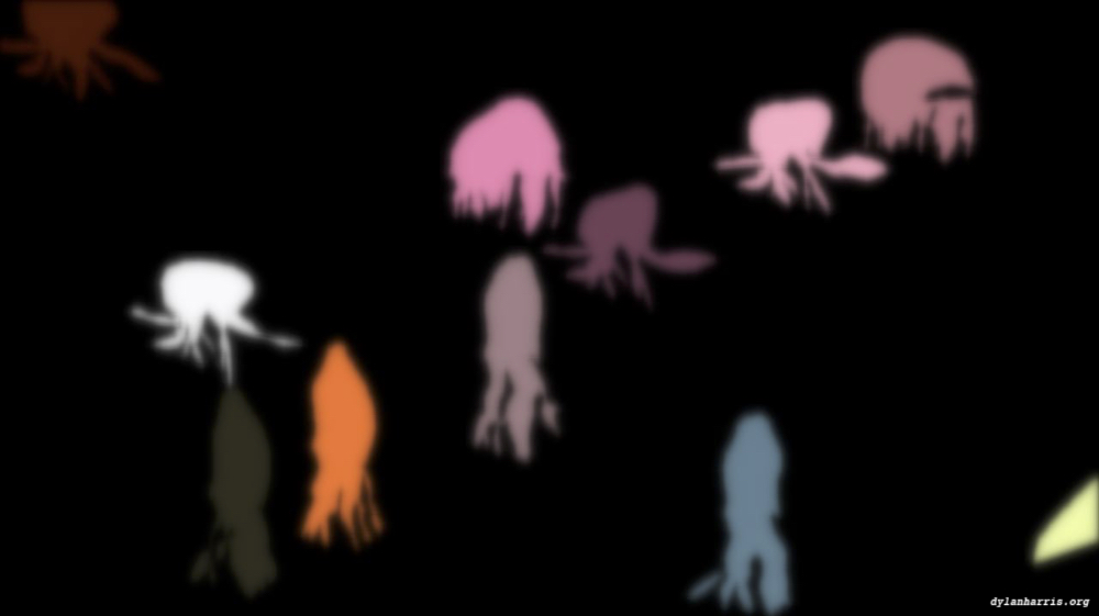 Image 'reflets &mdash; paint action sequence &mdash; abstraction animation 1 6'.