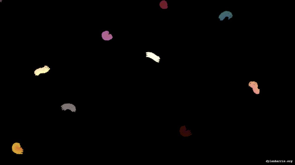 Image 'reflets &mdash; paint action sequence &mdash; abstraction animation 1 7'.