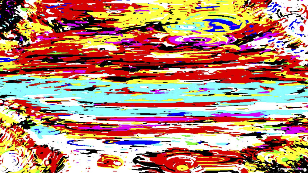 Image 'reflets &mdash; paint action sequence &mdash; abstraction 1 2'.