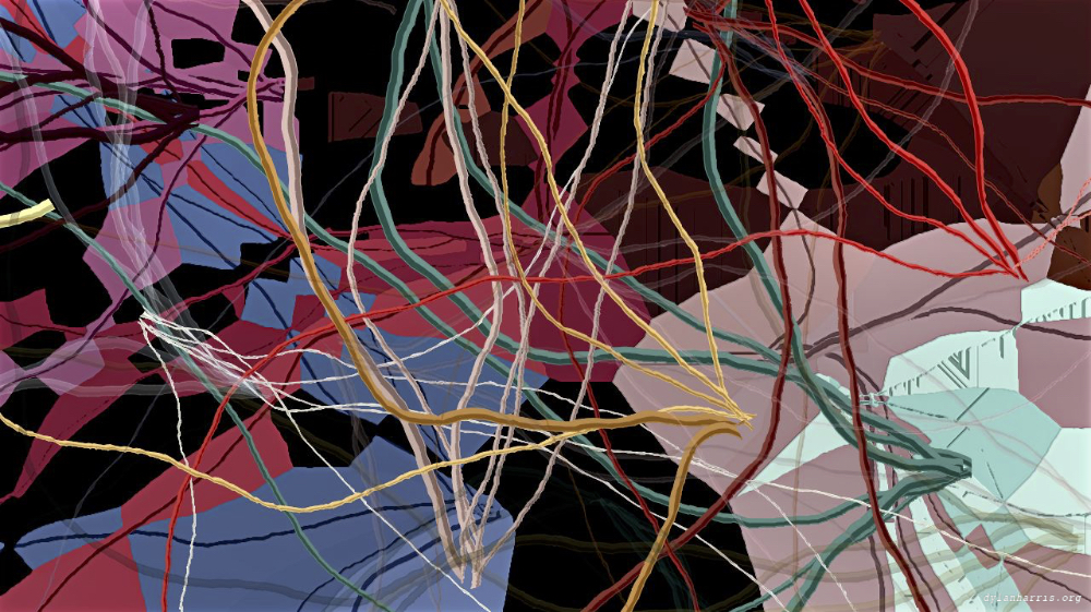 Image 'reflets &mdash; paint action sequence &mdash; abstraction extreme 5'.