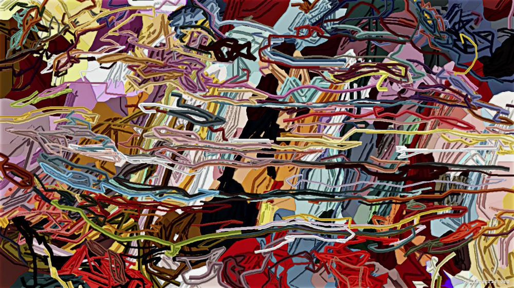 Image 'reflets &mdash; paint action sequence &mdash; abstraction extreme 6'.