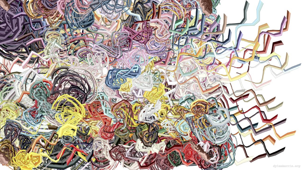 Image 'reflets &mdash; paint action sequence &mdash; abstraction extreme 7'.