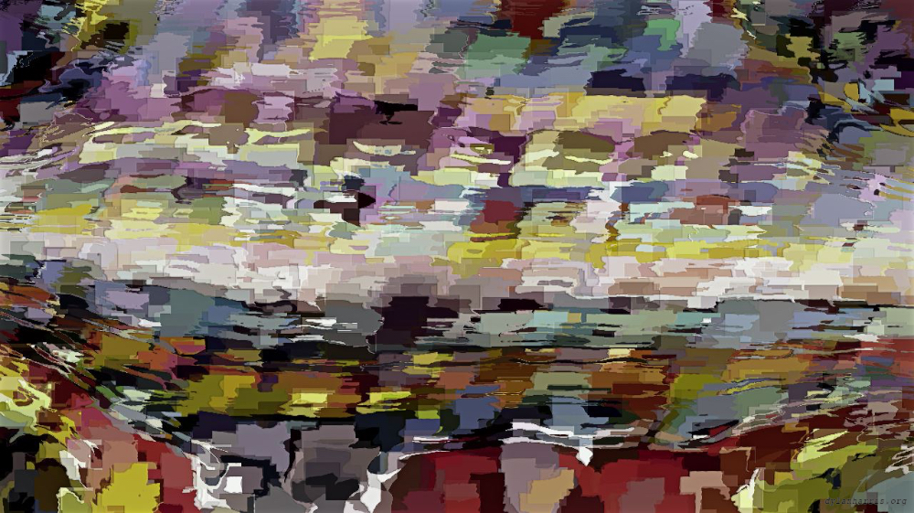 Image 'reflets &mdash; paint action sequence &mdash; abstract representation 1 4'.