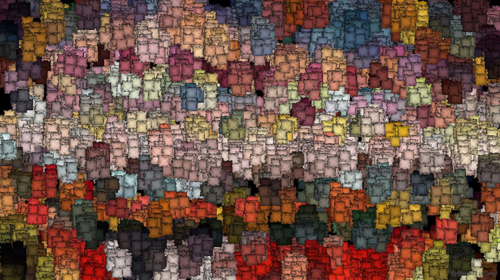 Image 'reflets &mdash; paint action sequence &mdash; abstract representation 2 2'.