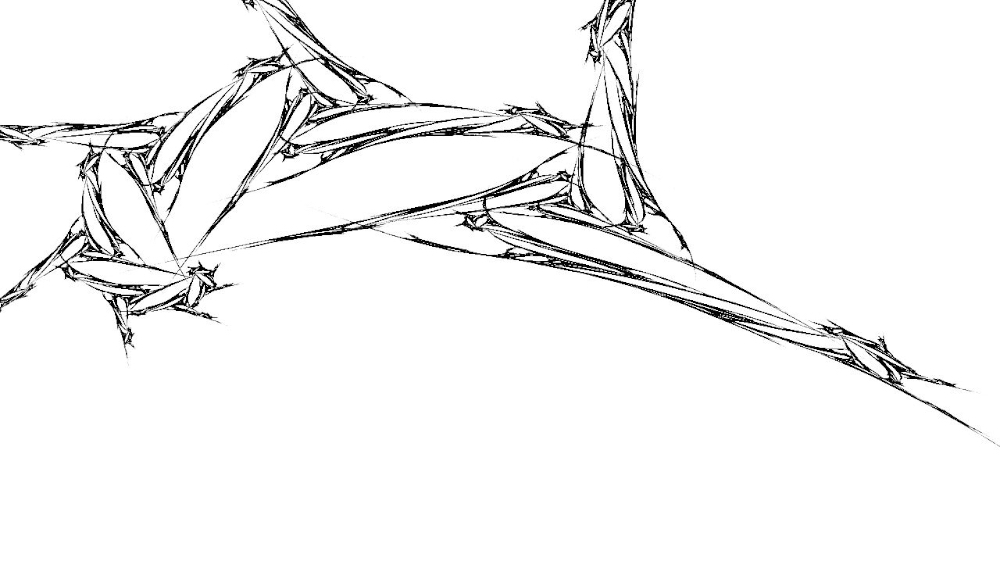 Image 'reflets &mdash; msg &mdash; abstract attractors black & white 1 4'.