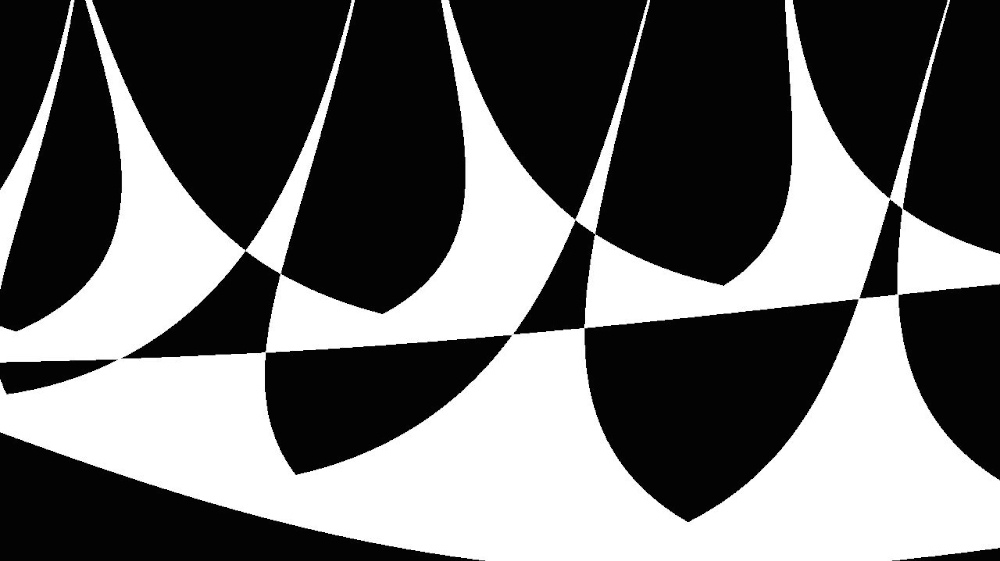 Image 'reflets &mdash; msg &mdash; abstract attractors black & white 1 7'.