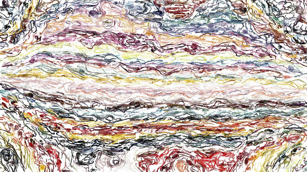 Image 'reflets &mdash; paint action sequence &mdash; autorotoscope experiments 1 1'.