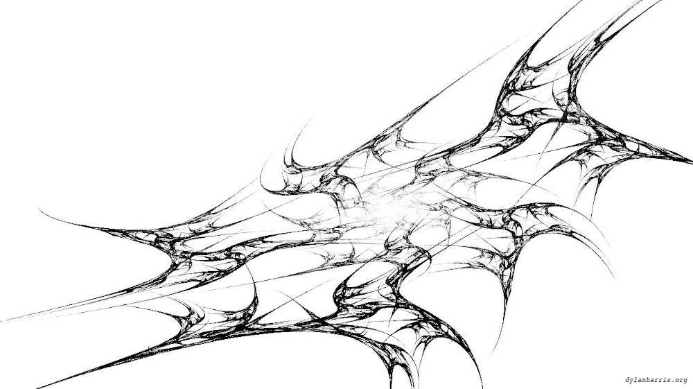 Image 'reflets &mdash; msg &mdash; variations 0 bw attractor 1 7'.