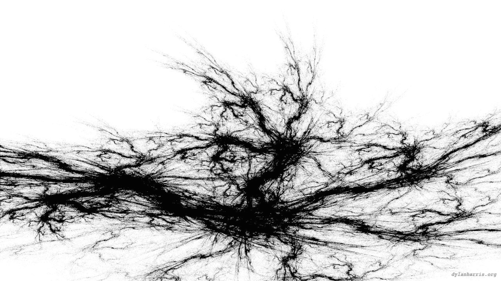 Image 'reflets &mdash; msg &mdash; variations 0 bw attractor 2 2'.