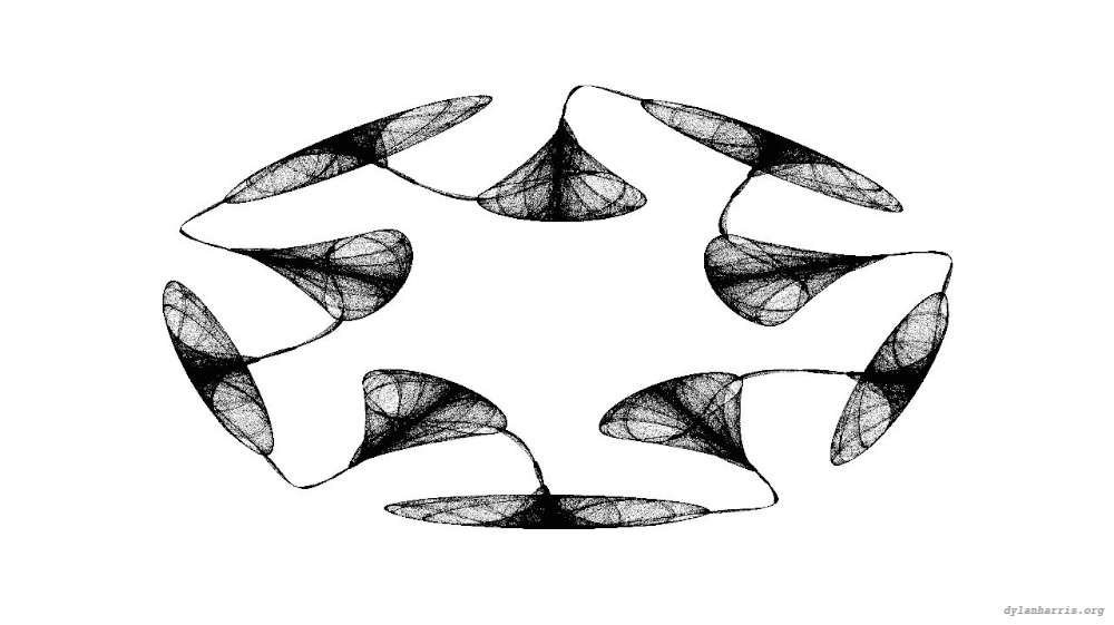 Image 'reflets &mdash; msg &mdash; variations 0 bw attractor 2 6'.