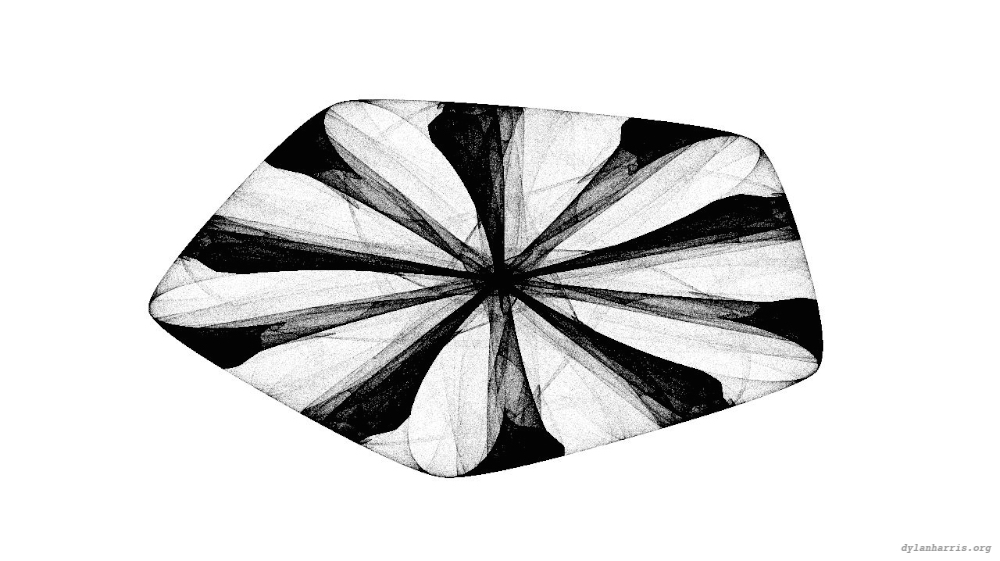 Image 'reflets &mdash; msg &mdash; variations 0 bw attractor 2 7'.