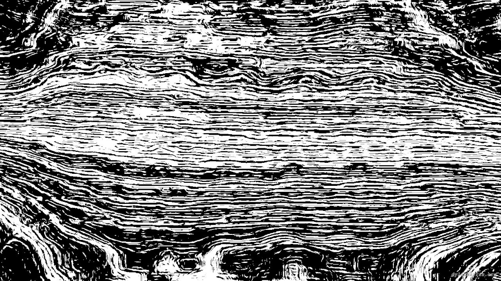 Image 'reflets &mdash; paint action sequence &mdash; bw effects 1 5'.