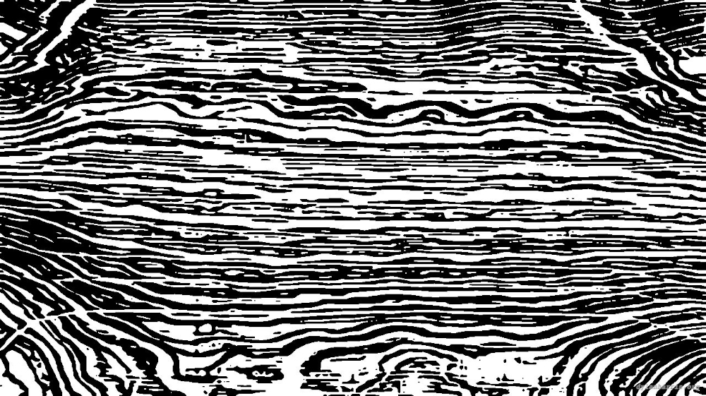 Image 'reflets &mdash; paint action sequence &mdash; bw effects 1 8'.