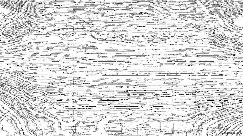 Image 'reflets &mdash; paint action sequence &mdash; bw sketch examples 1 4'.