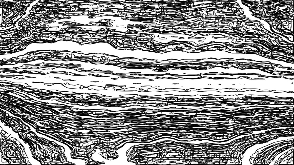 Image 'reflets &mdash; paint action sequence &mdash; BW sketch ideas 1 2 2'.