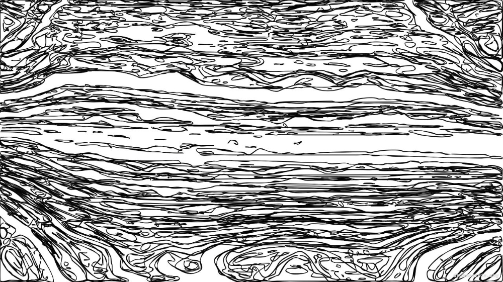 Image 'reflets &mdash; paint action sequence &mdash; BW sketch ideas 1 2 6'.