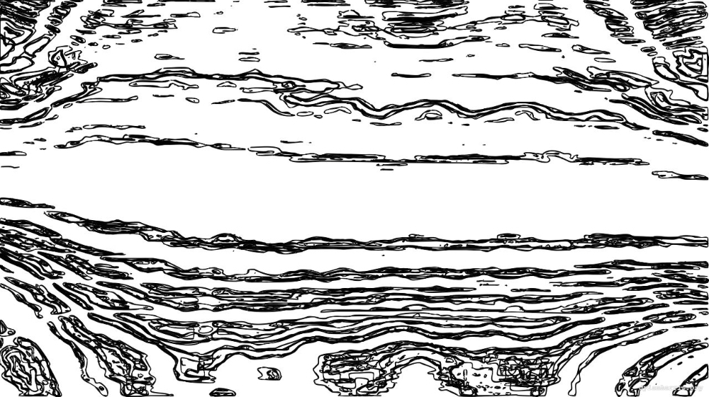 Image 'reflets &mdash; paint action sequence &mdash; BW sketch ideas 1 2 7'.