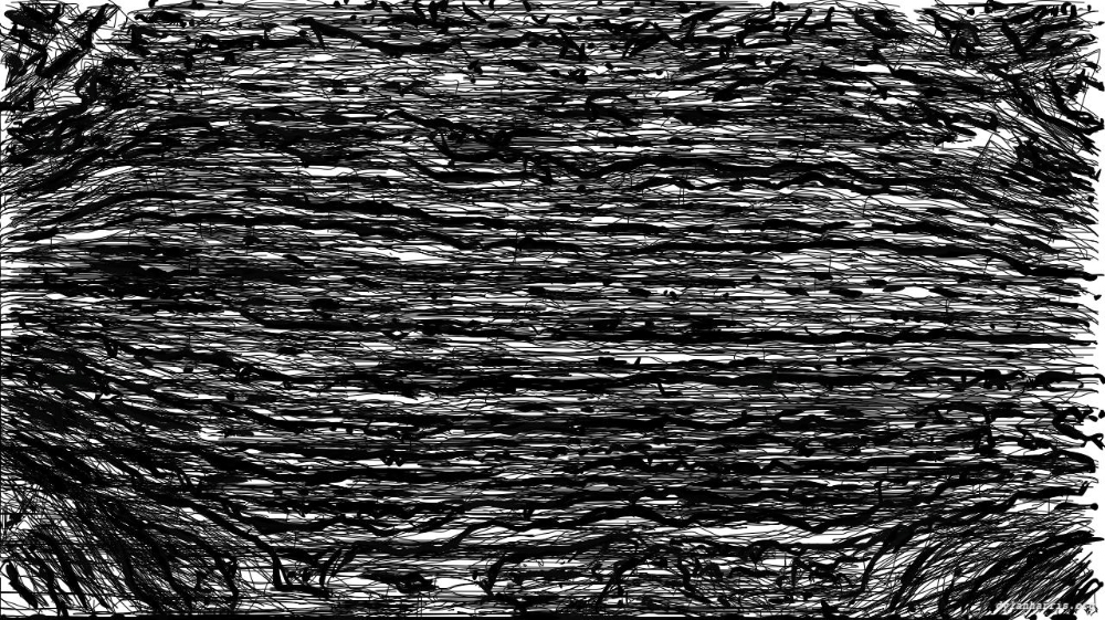 Image 'reflets &mdash; paint action sequence &mdash; BW sketch ideas 2 2'.