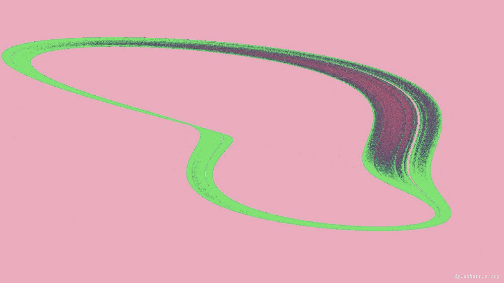 Image 'reflets &mdash; msg &mdash; variations 0 complex attractors 1 5'.