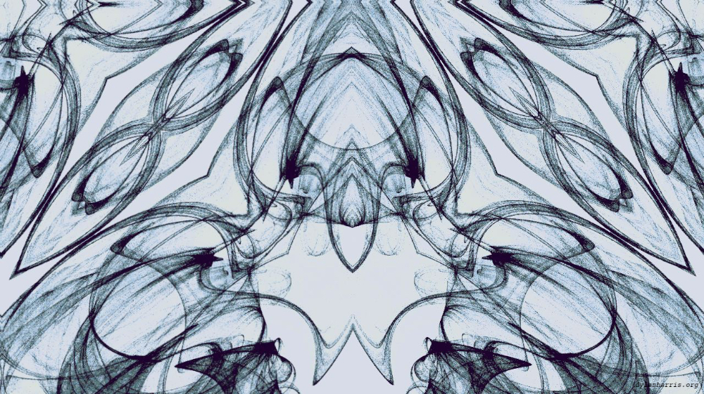Image 'reflets &mdash; msg &mdash; variations 0 complex attractors 3 6'.