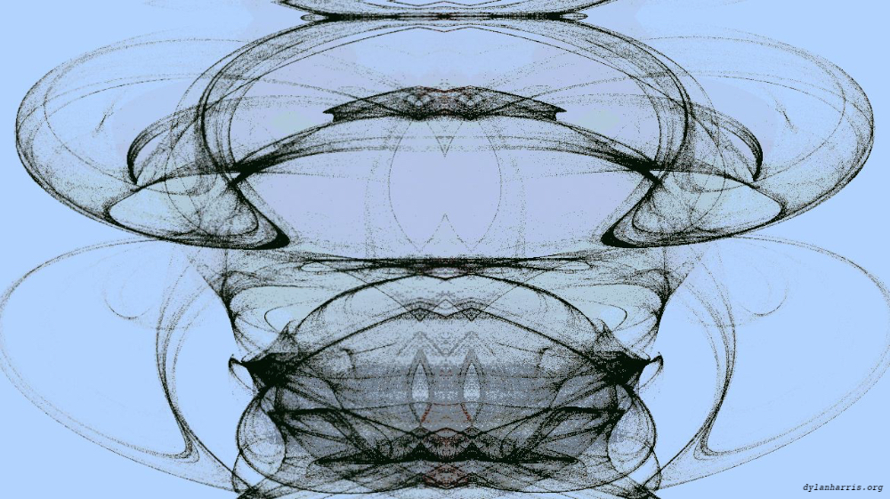 Image 'reflets &mdash; msg &mdash; variations 0 complex attractors 3 7'.