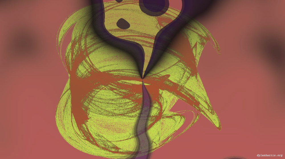 Image 'reflets &mdash; msg &mdash; variations 0 complex attractors 4 3'.