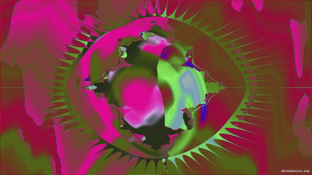 Image 'reflets &mdash; msg &mdash; variations 0 complex attractors 4 5'.