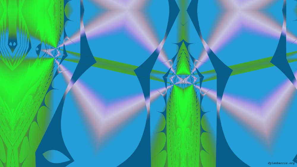 Image 'reflets &mdash; msg &mdash; variations 0 complex attractors 5 3'.