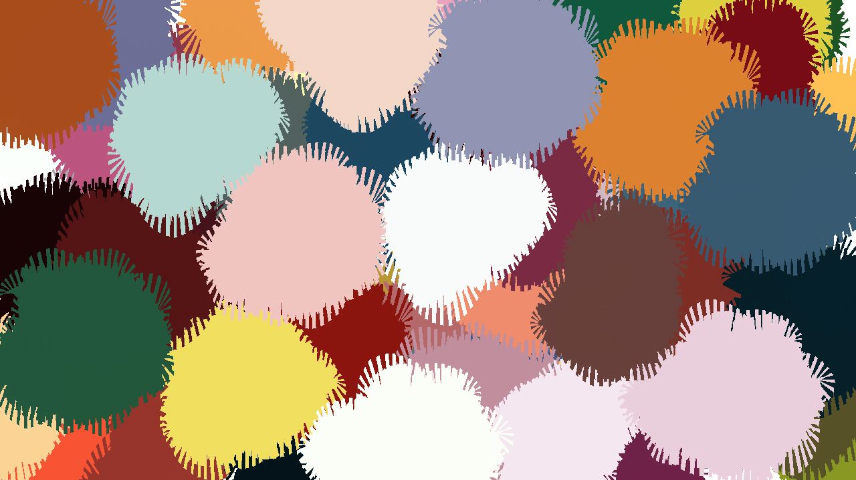 Image 'reflets &mdash; paint synthesiser classic &mdash; users chuck&rsquo;s autodraw regions as brush 5'.