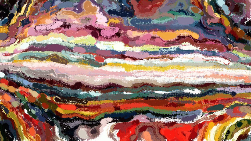 Image 'reflets &mdash; paint synthesiser classic &mdash; cd hand drawn media dry media drawing 1 6'.