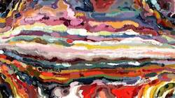 Sixth of 'reflets &mdash; paint synthesiser classic &mdash; cd hand drawn media dry media drawing 1'.