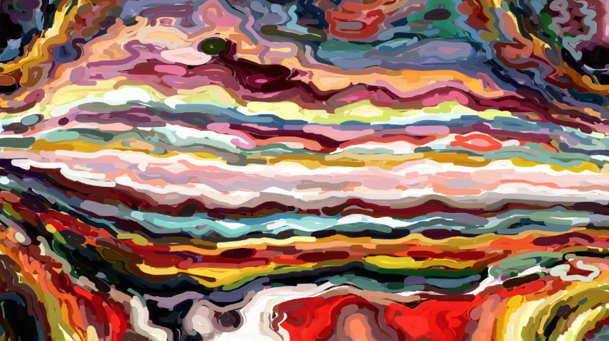 Image 'reflets &mdash; paint synthesiser classic &mdash; cd hand drawn media graphic media ink 1 6'.