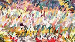 Third of 'reflets &mdash; paint synthesiser classic &mdash; cd hand drawn media graphic media ink 1'.