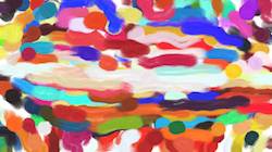 First of 'reflets &mdash; paint synthesiser classic &mdash; cd hand drawn media wet media oil 1'.