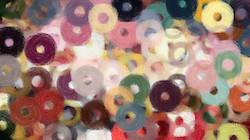 Seventh of 'reflets &mdash; paint synthesiser classic &mdash; cd hand drawn media wet media oil 1'.