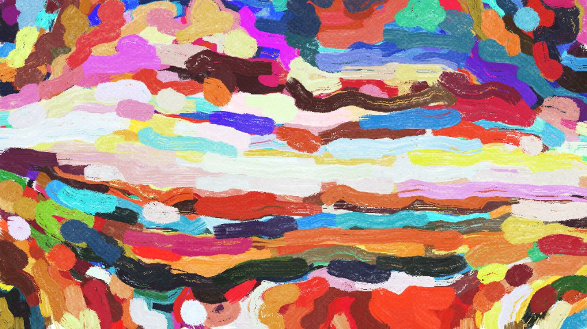 Image 'reflets &mdash; paint synthesiser classic &mdash; cd hand drawn media wet media oil 4 7'.